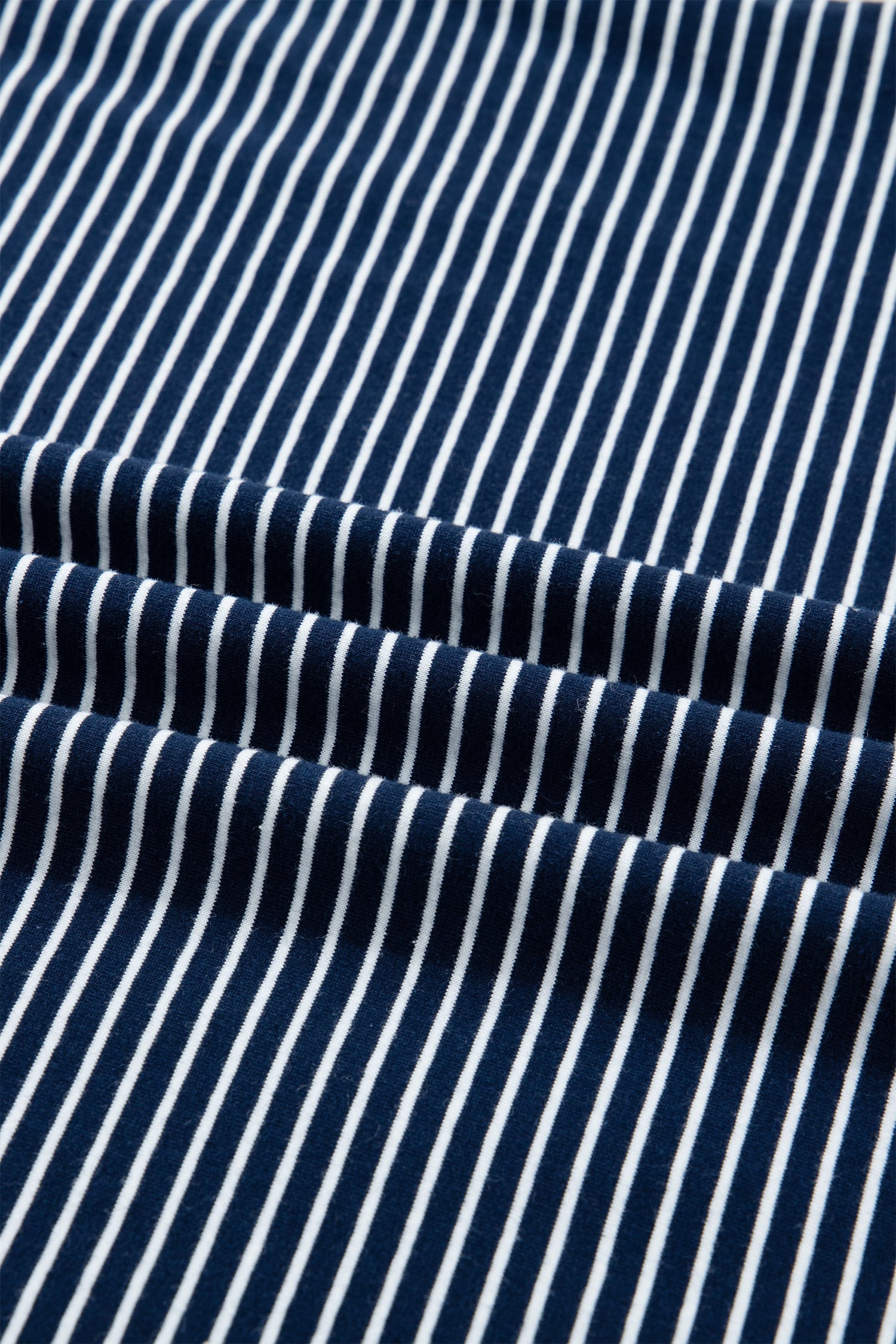 Blue Stripe Drop Shoulder Round Neck Long Sleeve Tee and Buttoned Shorts 2pcs Lounge Set