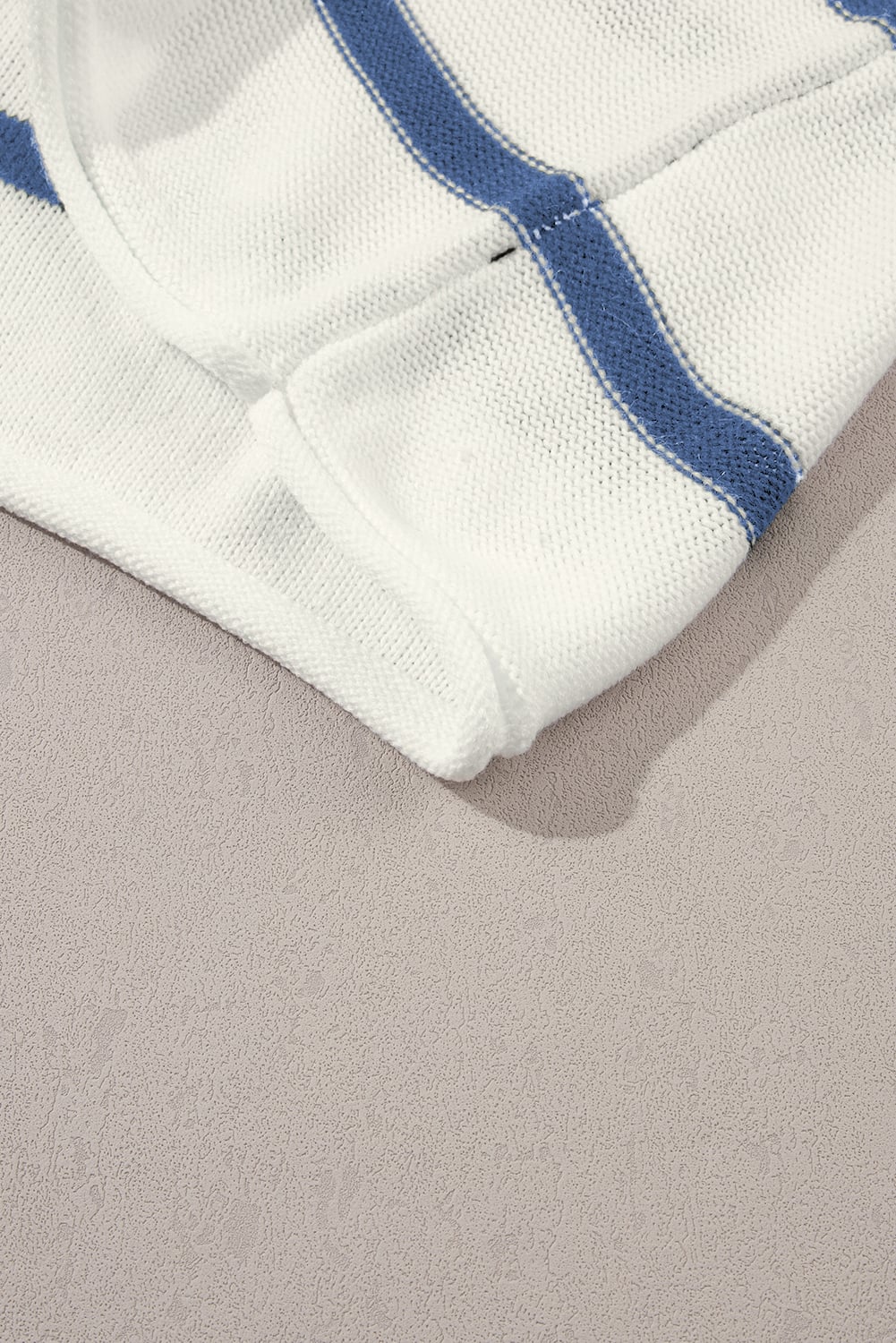 Blue Striped Batwing Sleeve Sweater Tee