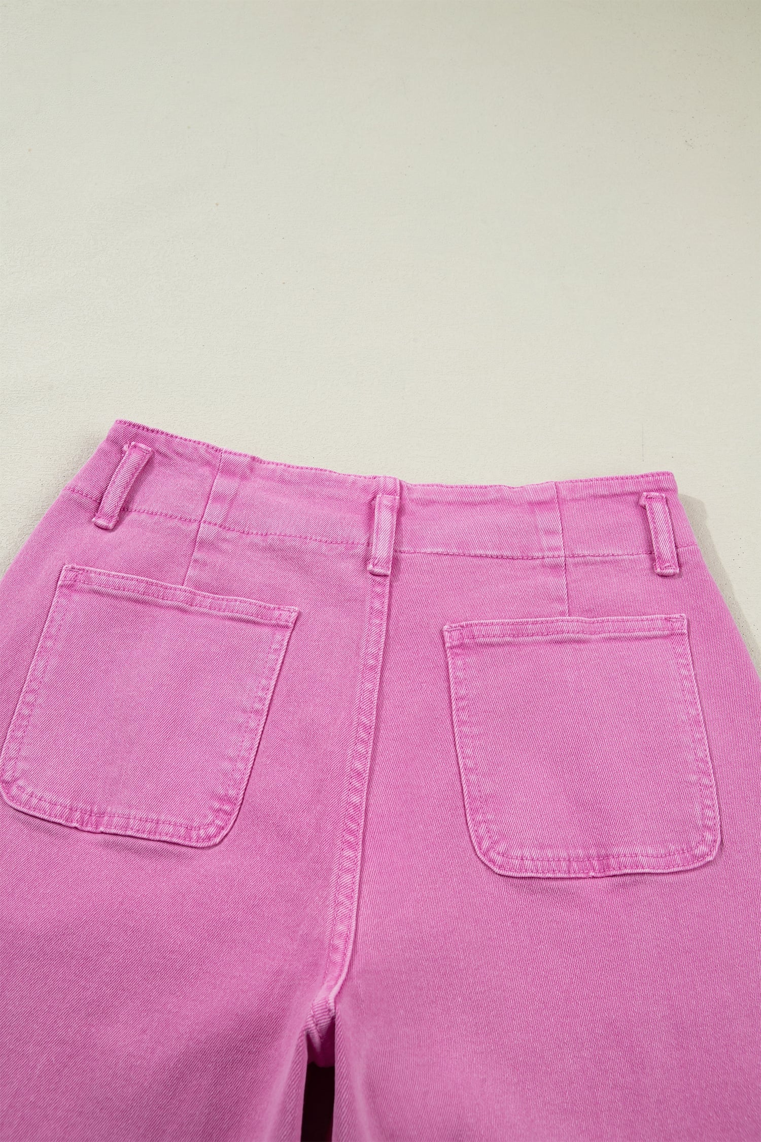 Bonbon 2-Button High Waist Wide Leg Jeans