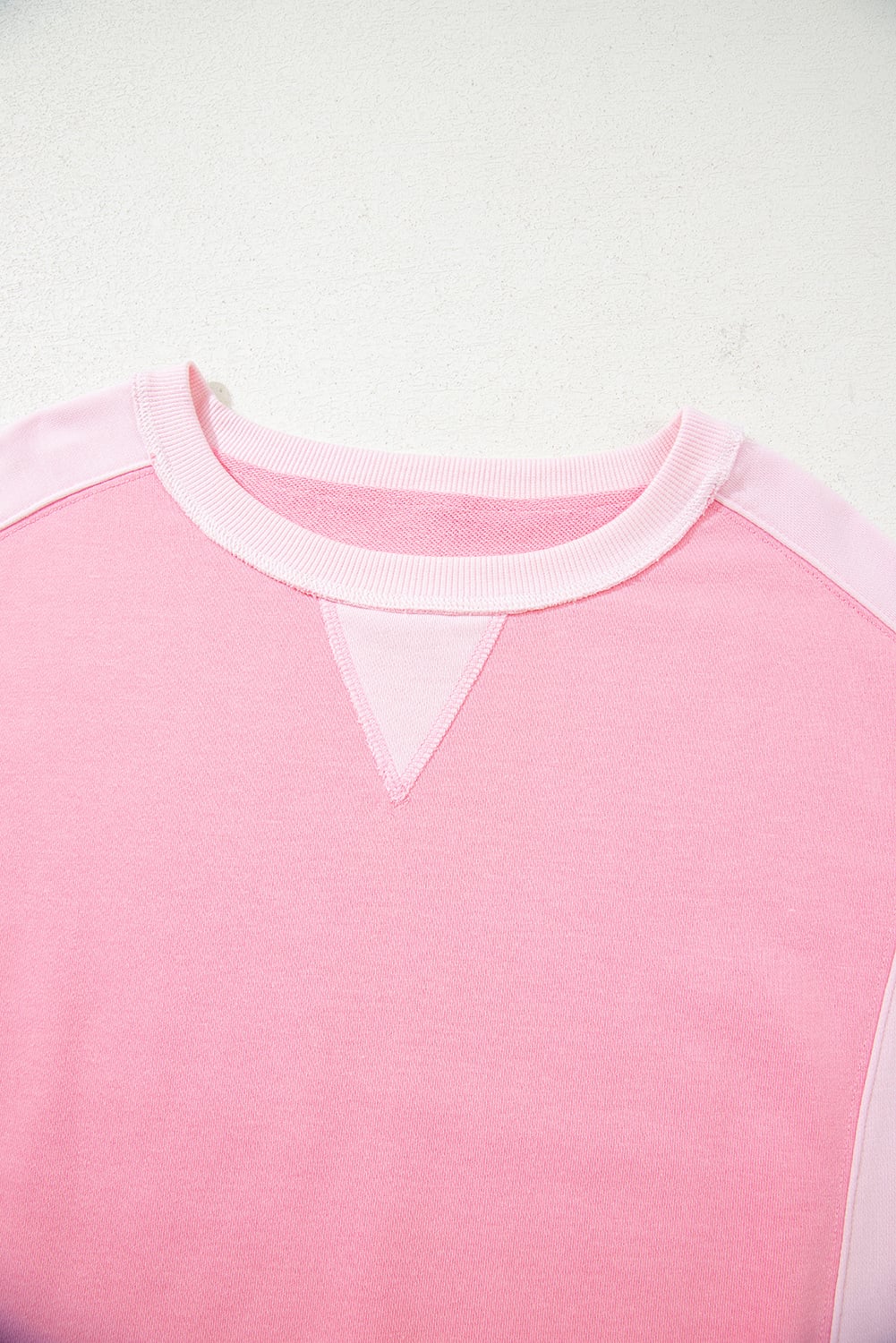 Bonbon 2-tone Color Block Patchwork Drop Shoulder Sweatshirt