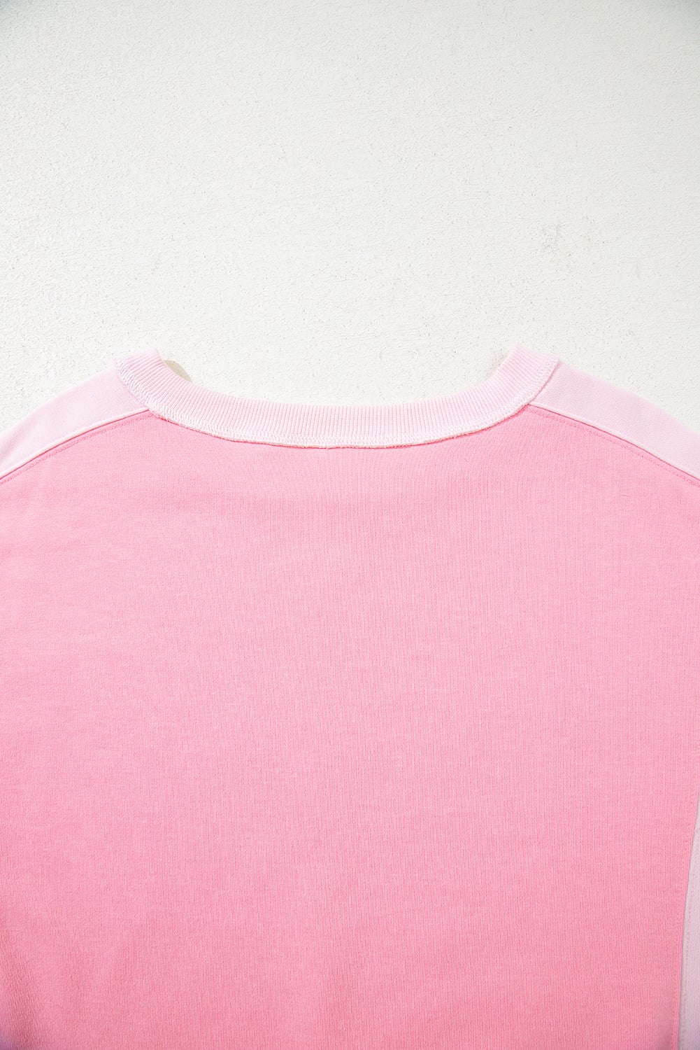 Bonbon 2-tone Color Block Patchwork Drop Shoulder Sweatshirt