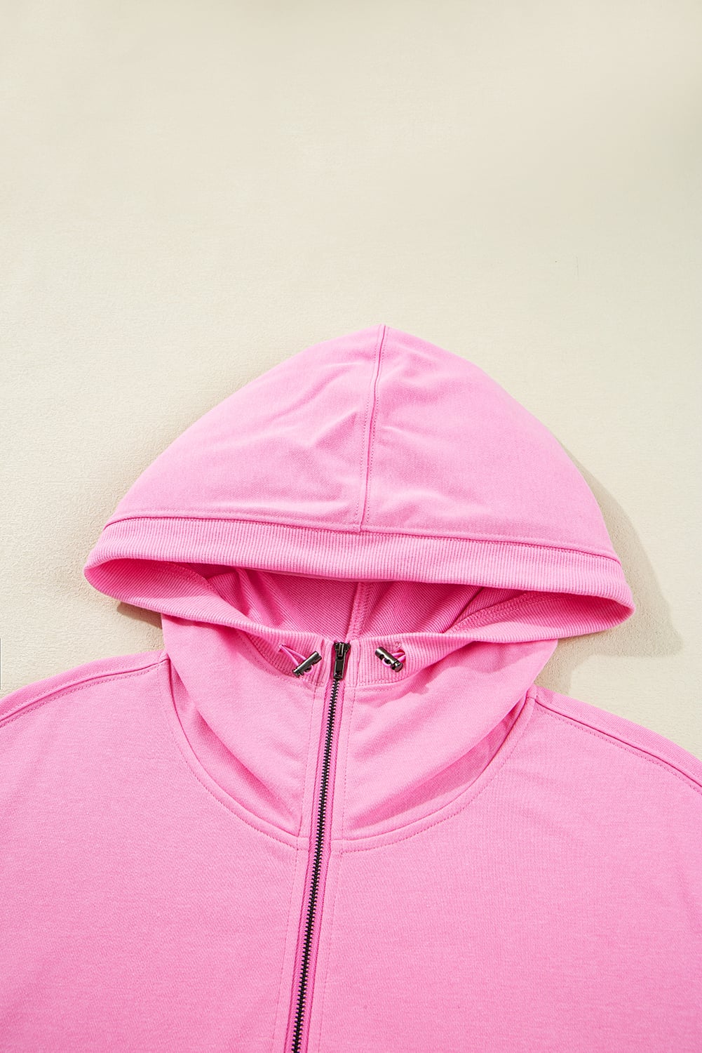 Bonbon Checkered Patchwork Kangaroo Pocket Half Zipper Hoodie
