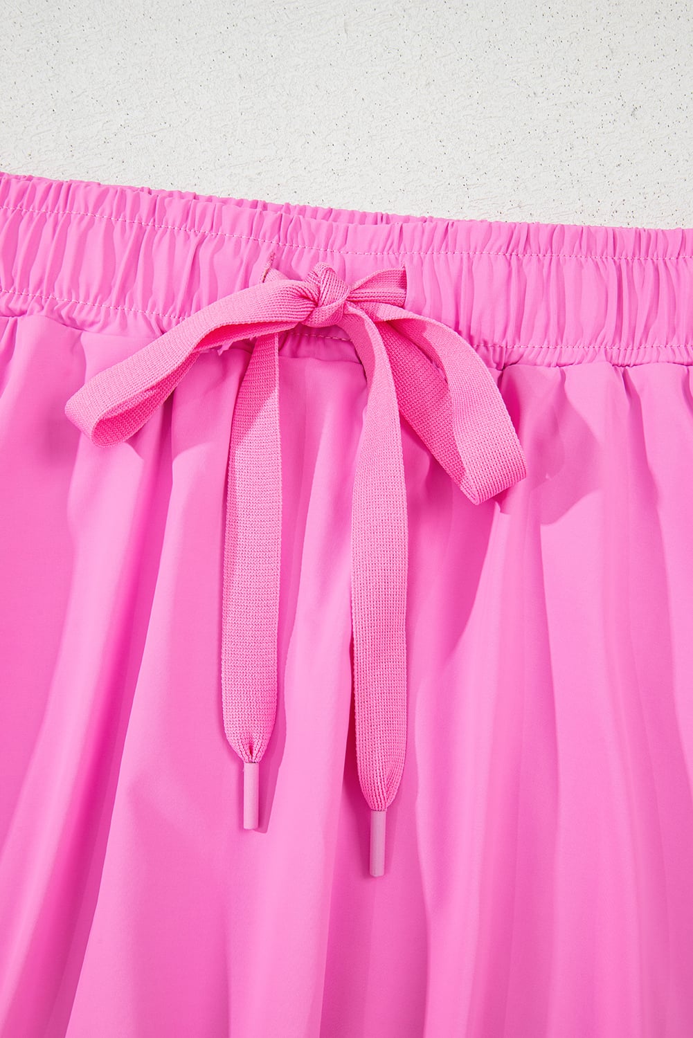 Bonbon Drawstring Elastic Waistband Lined Tennis Skorts