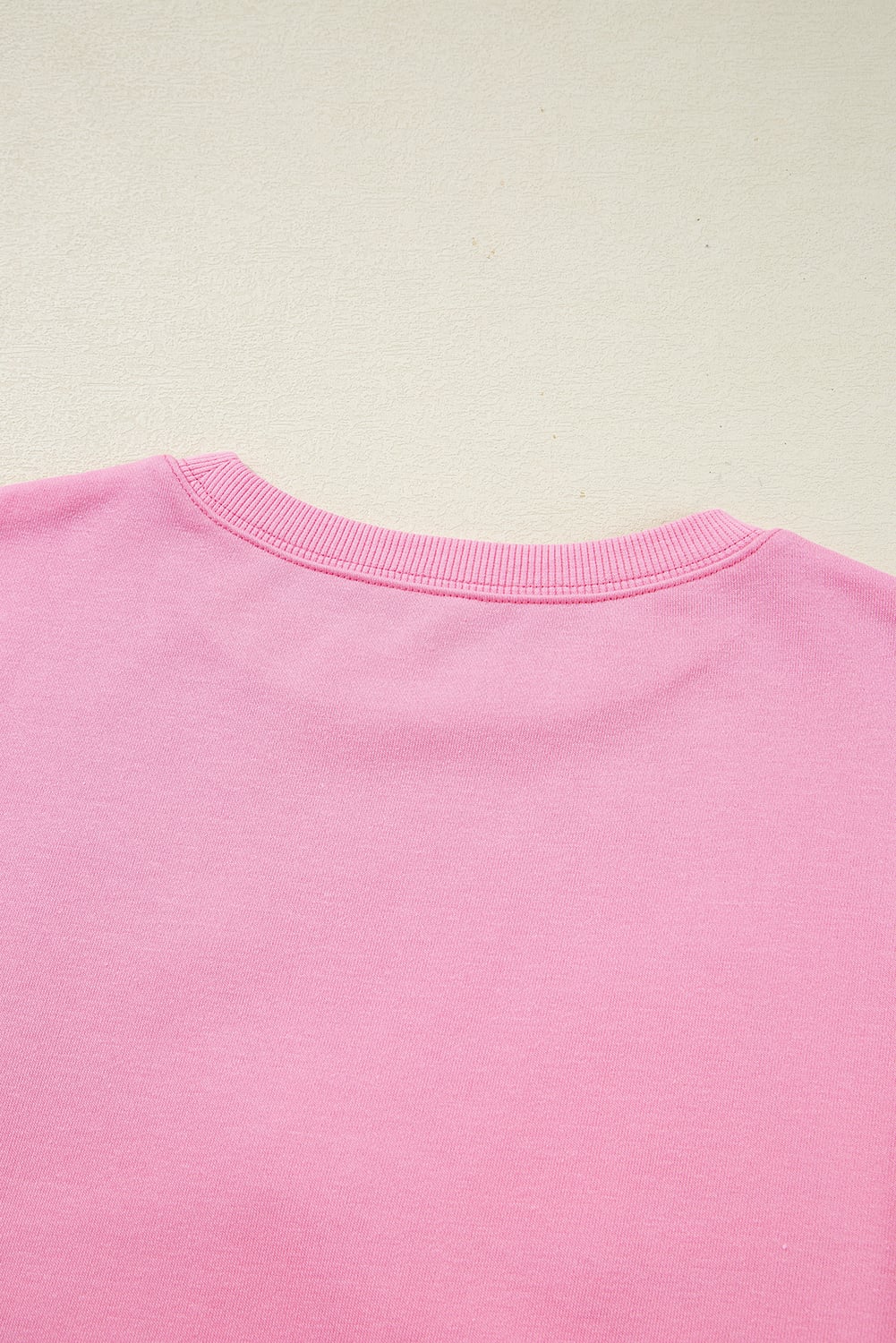 Bonbon Lace Insert Bow Embroidered Exposed Seam Sweatshirt