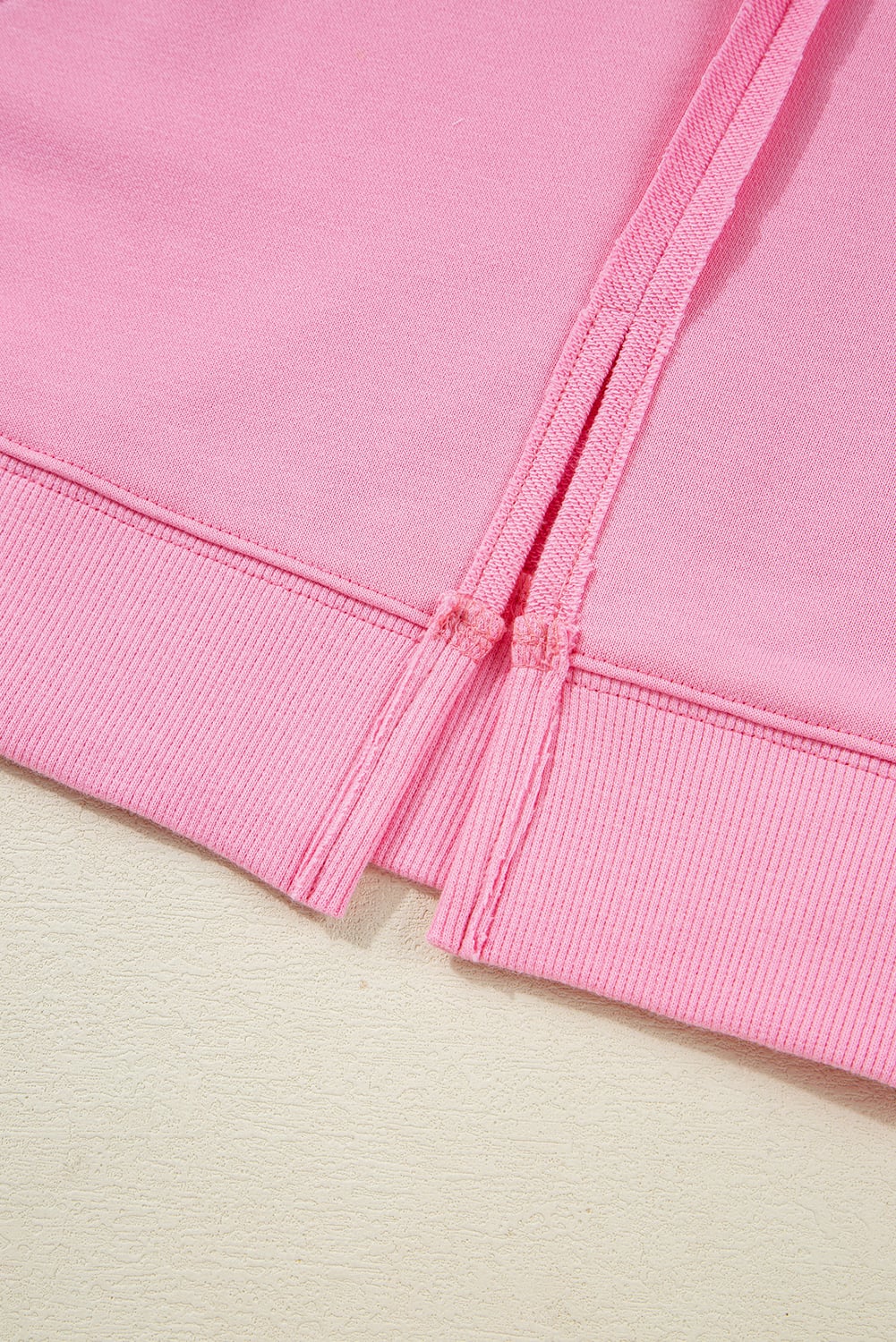 Bonbon Lace Insert Bow Embroidered Exposed Seam Sweatshirt