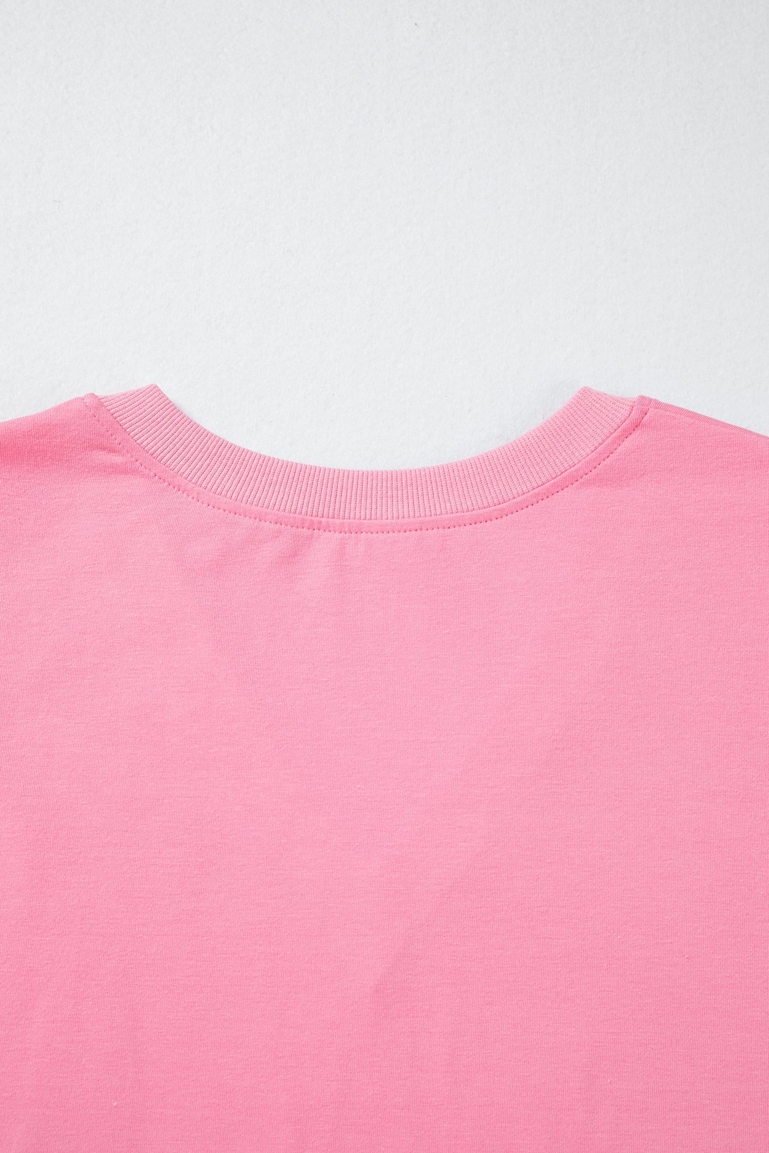 Bonbon Solid Color V Neck Short Puff Sleeve Blouse