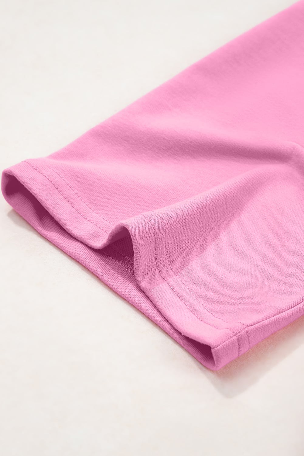 Bonbon Solid Loose V Neck Half Sleeve Tee and Shorts