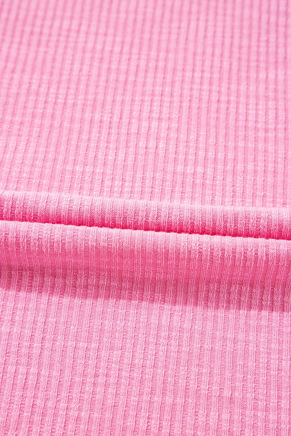 Bonbon Striped Ruffle Flutter Sleeve Ribbed Blouse
