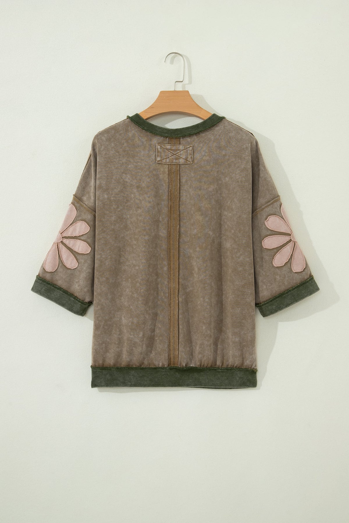 Breen Mallard Print Three Quarter Sleeve Customized Top