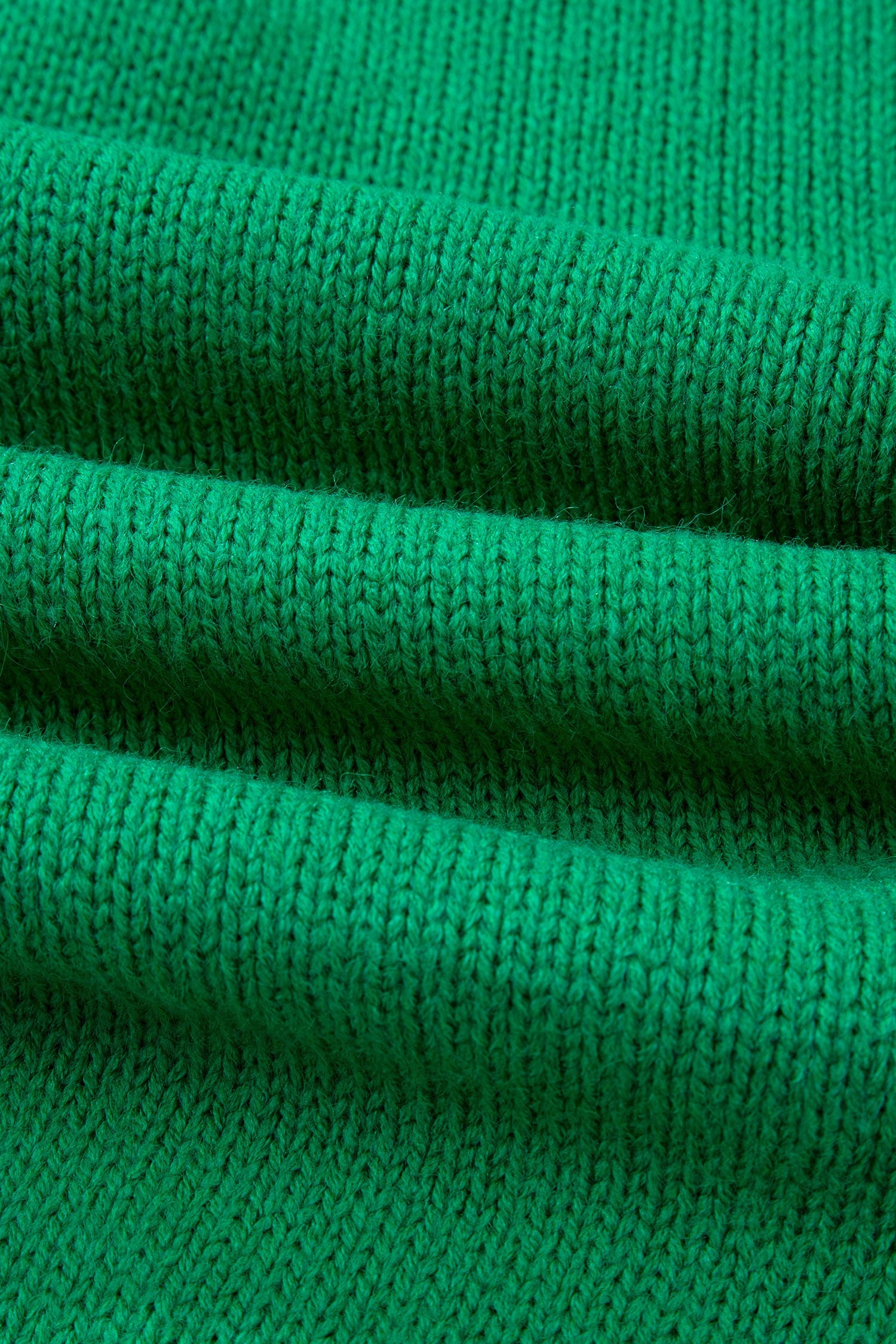 Bright Green Bow Backless Bubble Sleeve Sweater