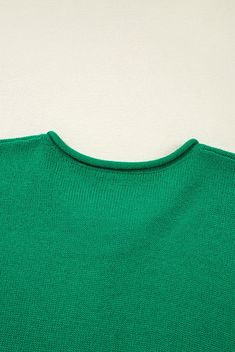 Bright Green Solid Color Knit Button Drop Shoulder Sweater Cardigan