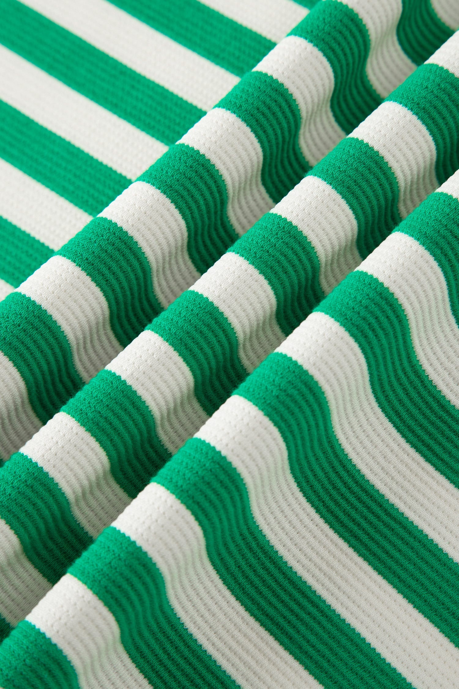 Bright Green Textured Stripe Print Contrast Trim Zip Collar Sleeveless 2pcs Skort Set