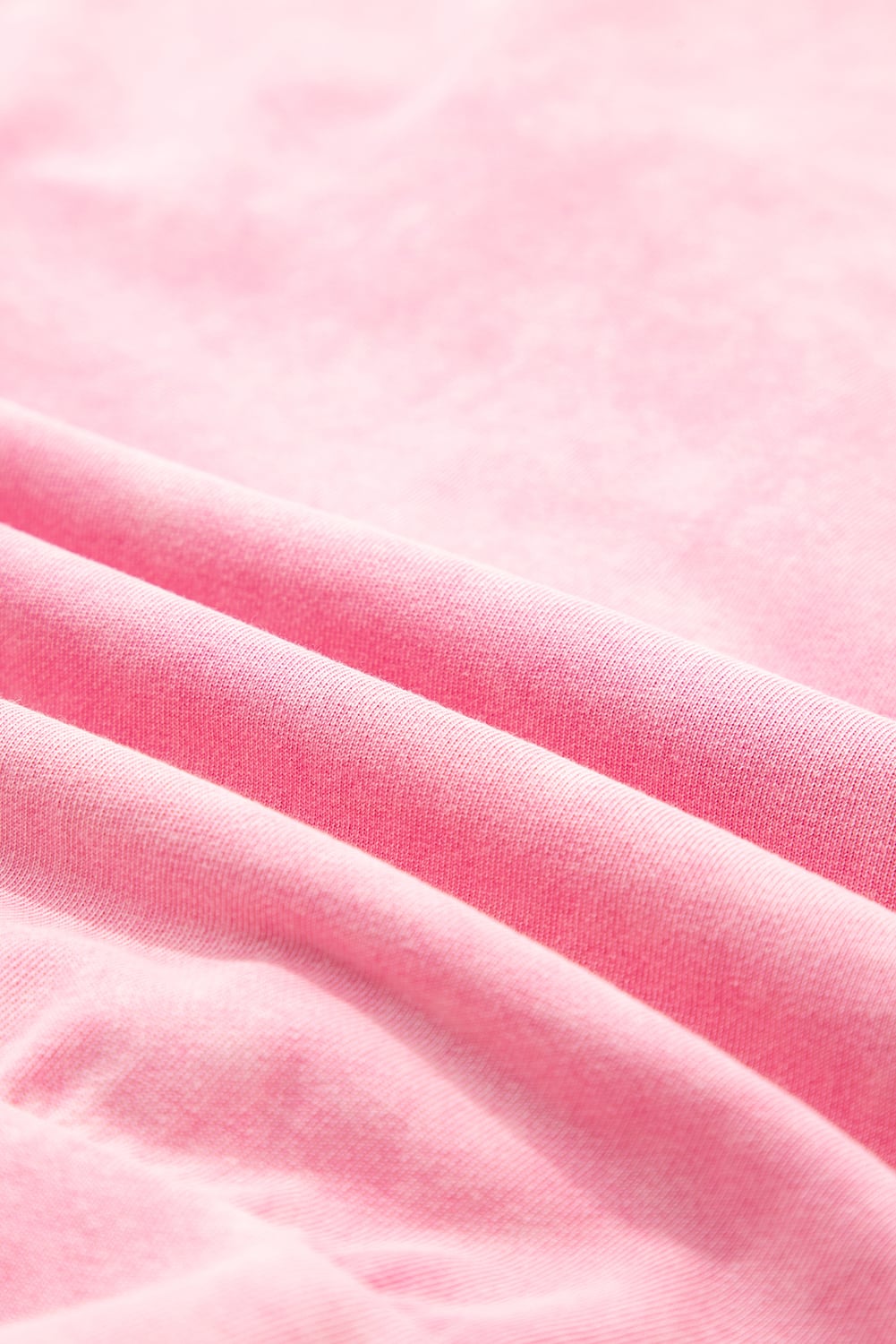 Bright Pink Mineral Wash Big Bow Patchwork Pullover Sweatshirt