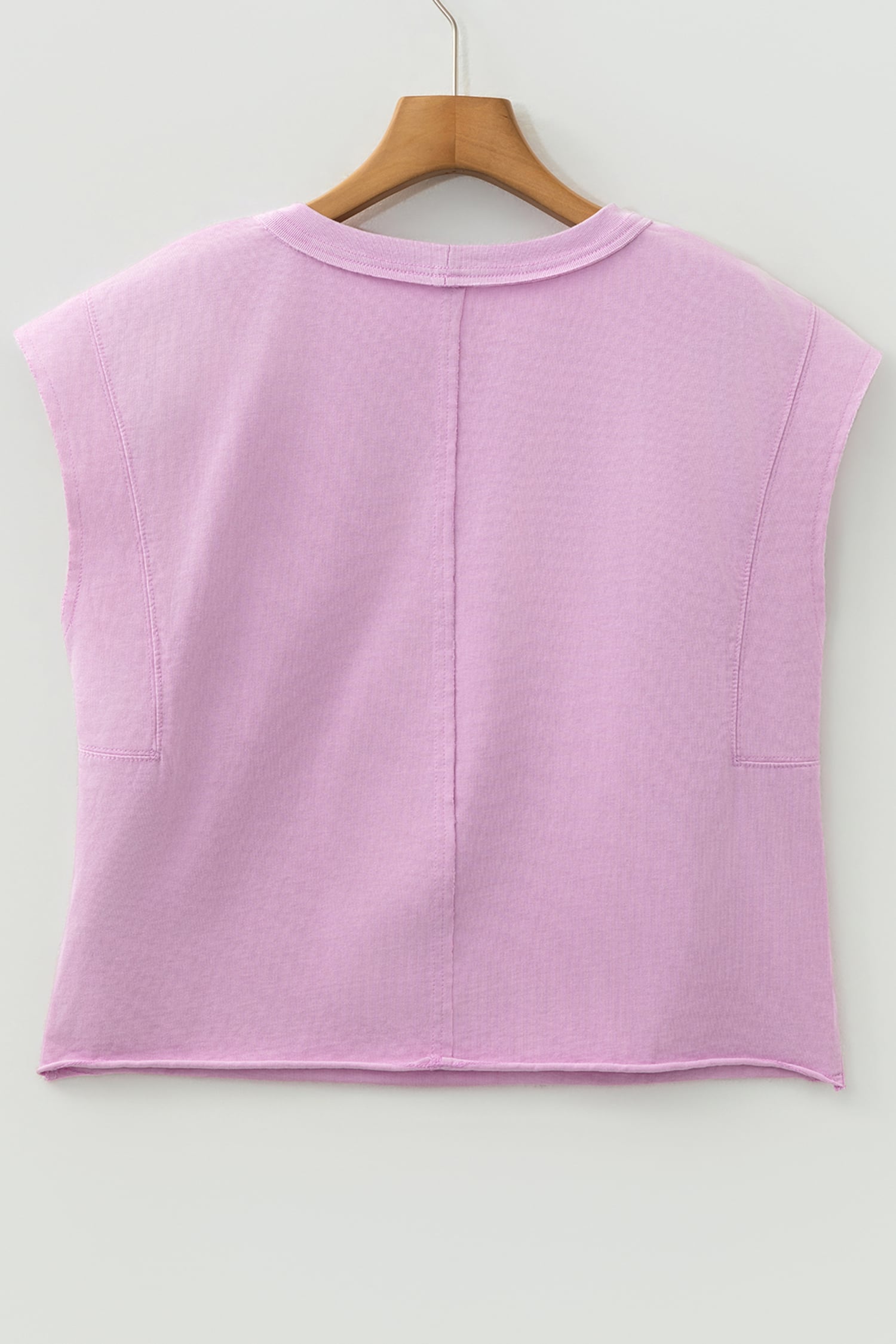 Bright Pink Mineral Wash Boxy Fit Cotton Tank Top