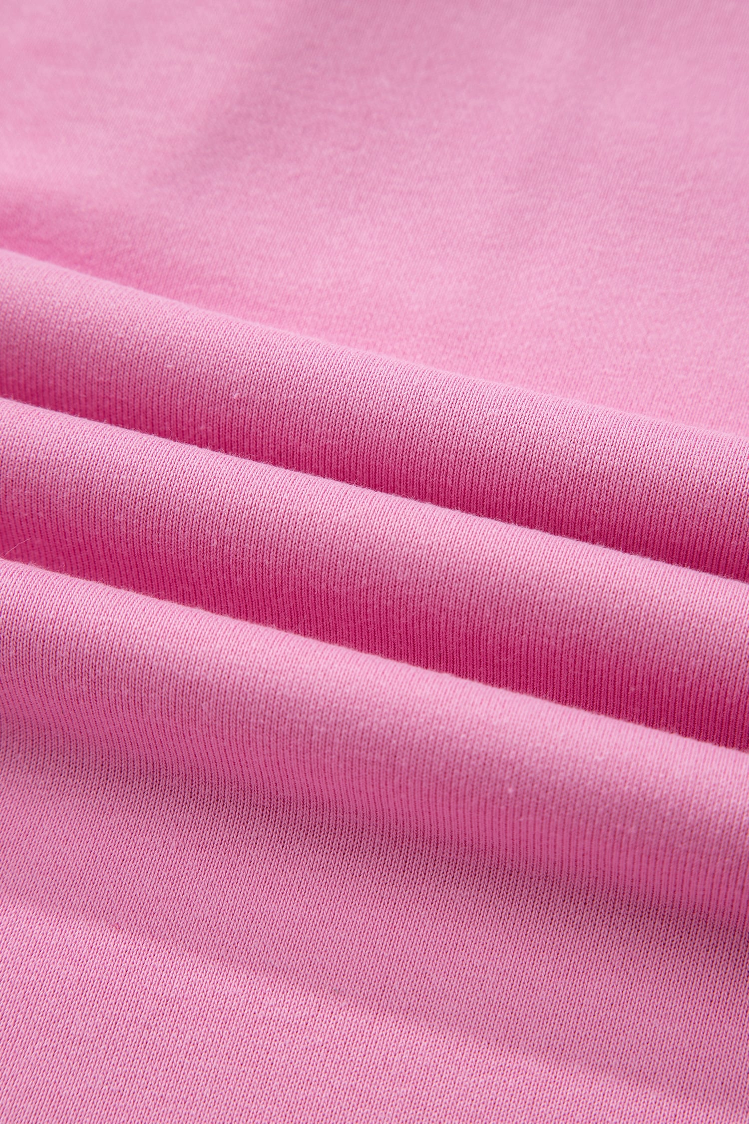 Bright Pink Polo Collar V Neck Pullover and Drawstring Sweatpants Set