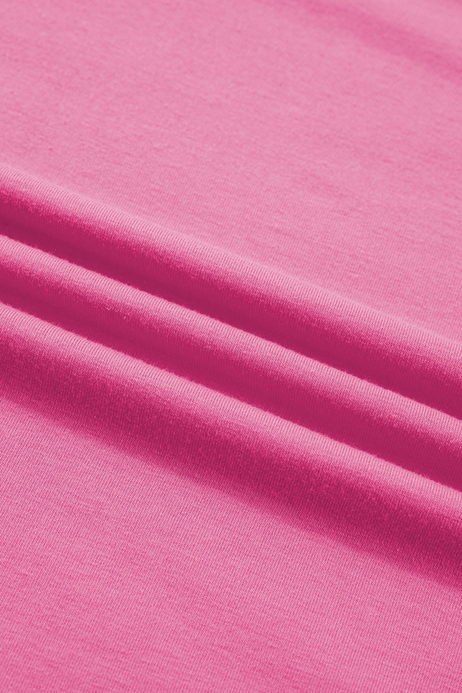 Bright Pink Seam Detail Raw Edge Tee Rainbow Waistband Casual Short Set
