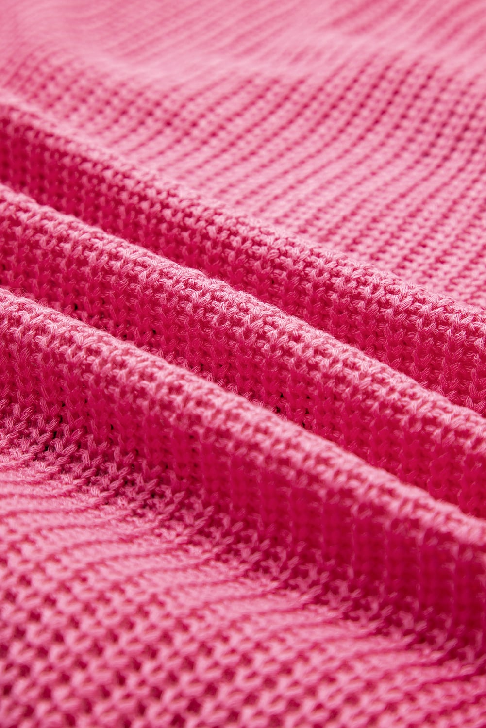 Bright Pink Western Cowboy Embroidery Round Neck Sleeveless Sweater