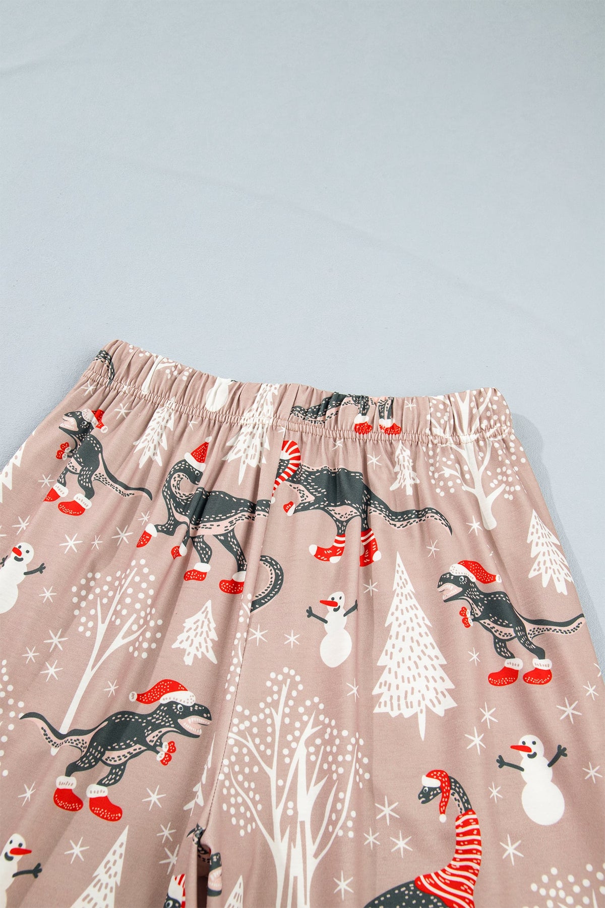 Brown Abstract Print Long Sleeve Two Piece Lounge Set