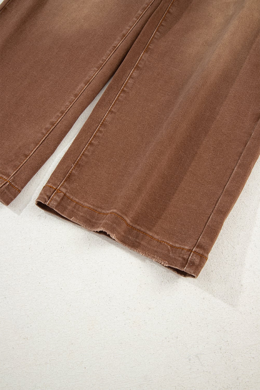 Brown Mimimalist Patch Pocket Womens Shift Jeans