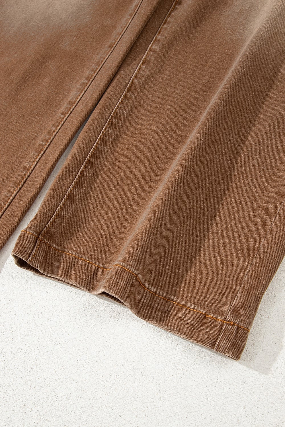 Brown Mimimalist Patch Pocket Womens Shift Jeans