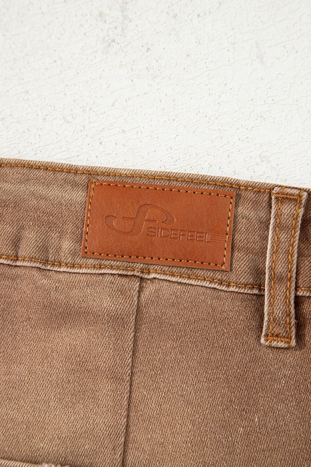 Brown Mimimalist Patch Pocket Womens Shift Jeans