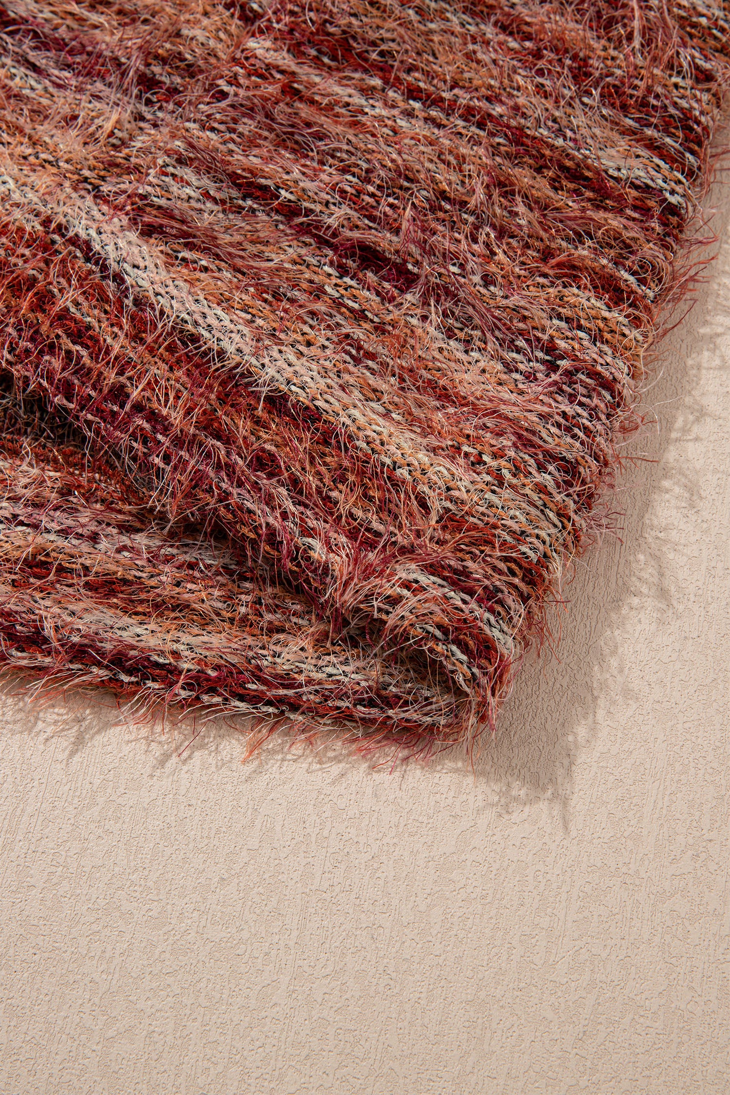 Tawny Fuzzy Striped Button Front Cardigan Sweater