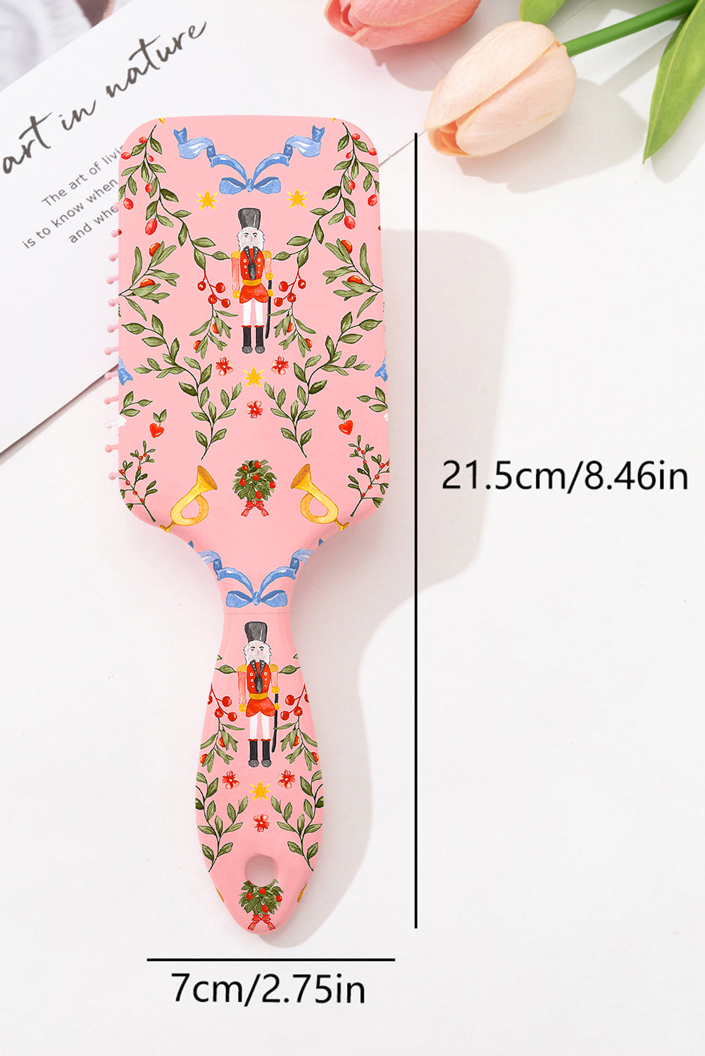 Blossom Floral Nutcracker Print Detangle Paddle Hair Brush