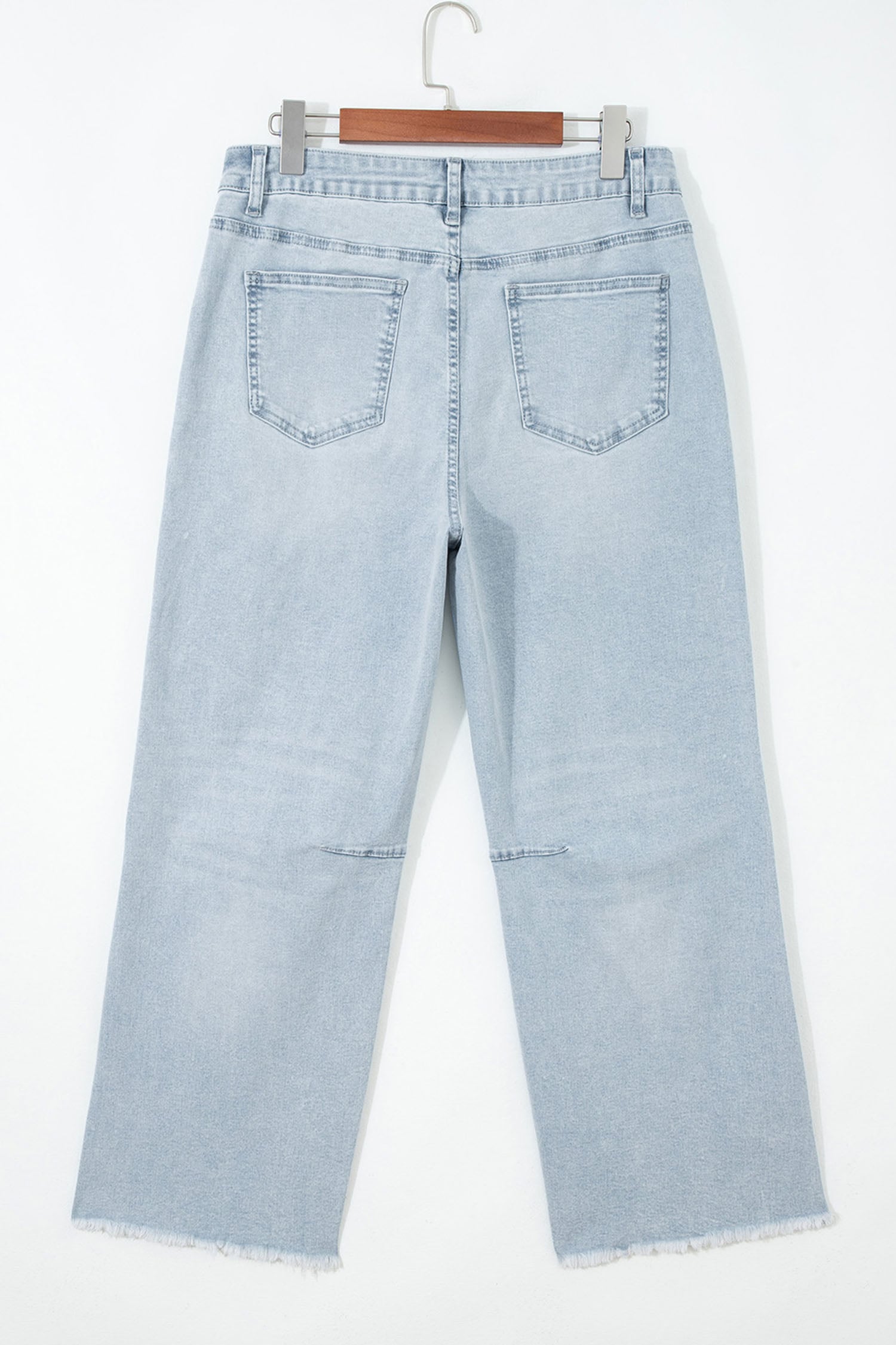 Beau Blue Sequin Rugby Patch Graphic Ankle Length Casual Jeans