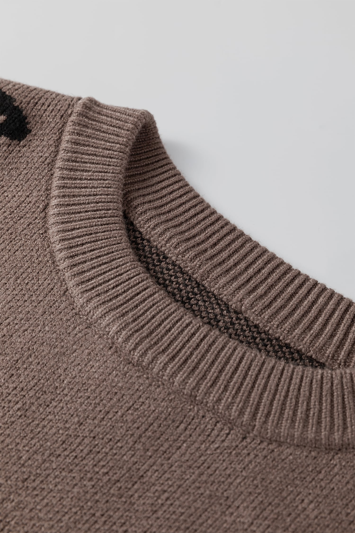 Camel Asymmetric Leopard Print Detail Drop Shoulder Sweater