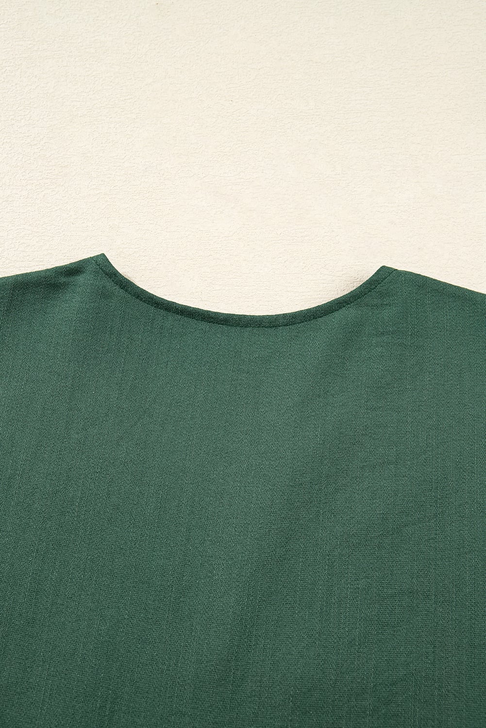 Canton Contrast Ricrac Trim Button V Neck Knotted Bracelet Sleeve Shift Dress