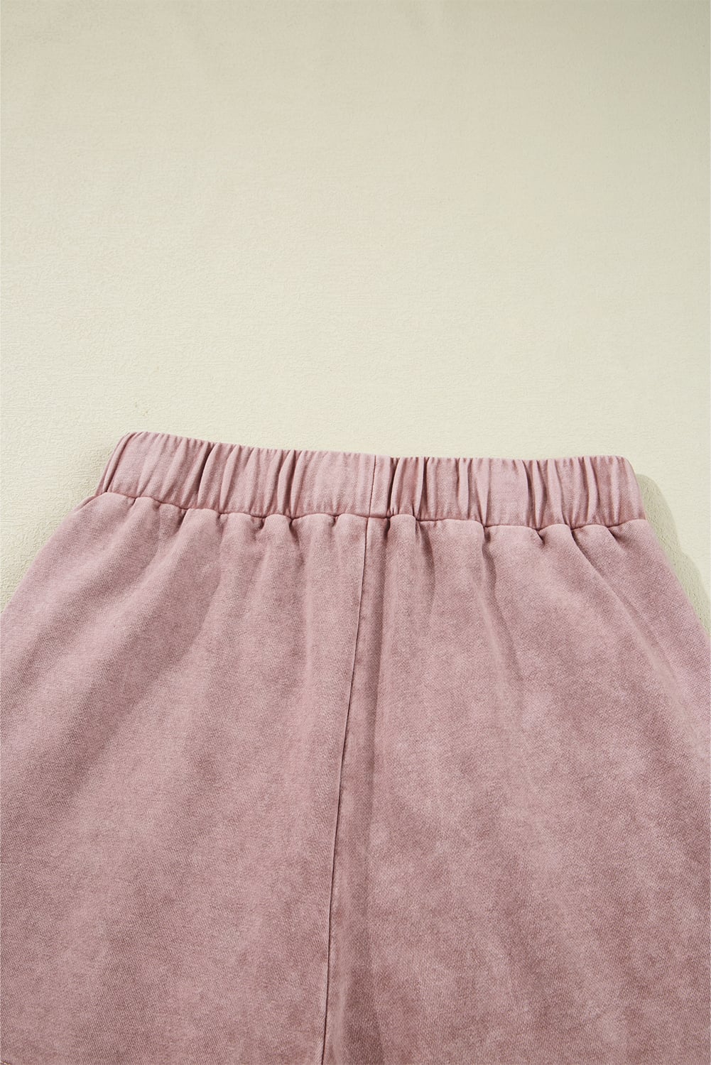 Careys Mineral Wash Tiered Wide Leg Patchwork Drawstring Pants