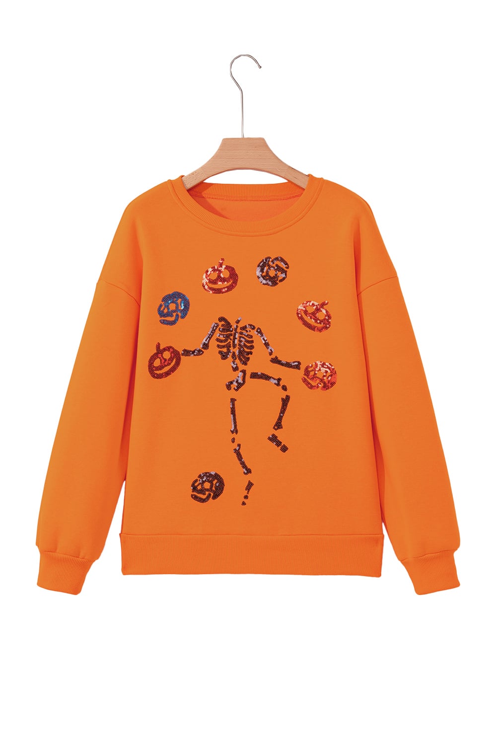 Carrot Dancing Critters Sequin Halloween Crewneck Sweatshirt