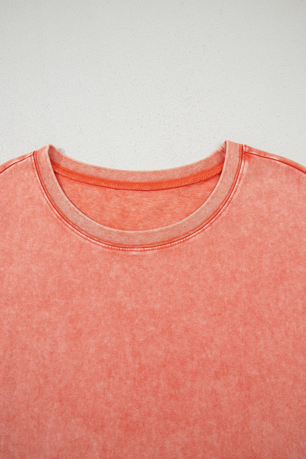 Carrot Mineral Wash Pocketed T-shirt Long Dress
