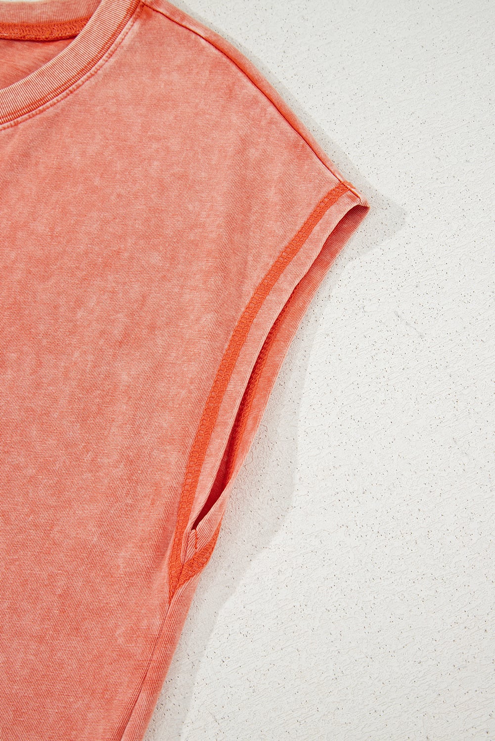 Carrot Mineral Wash Pocketed T-shirt Long Dress