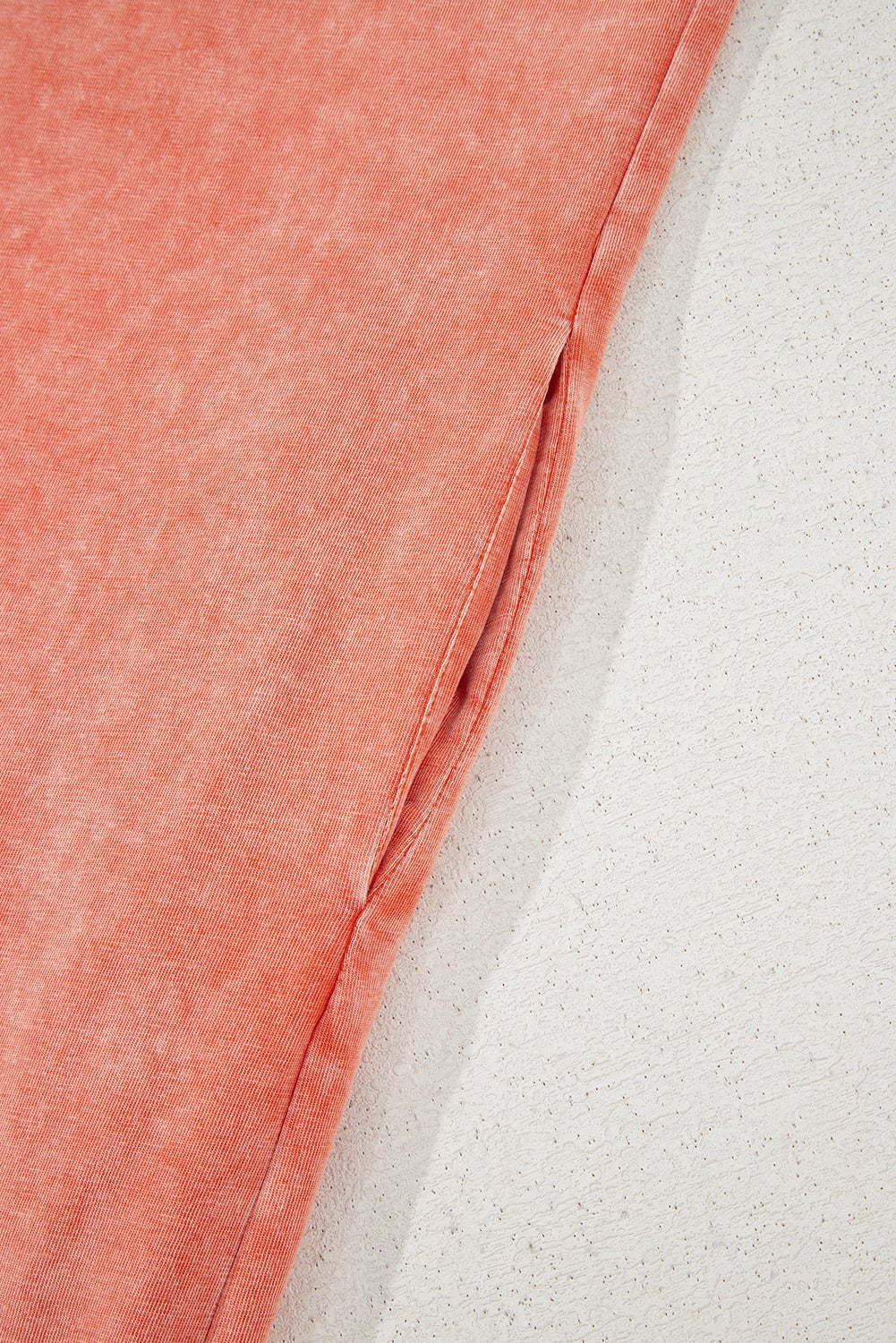 Carrot Mineral Wash Pocketed T-shirt Long Dress