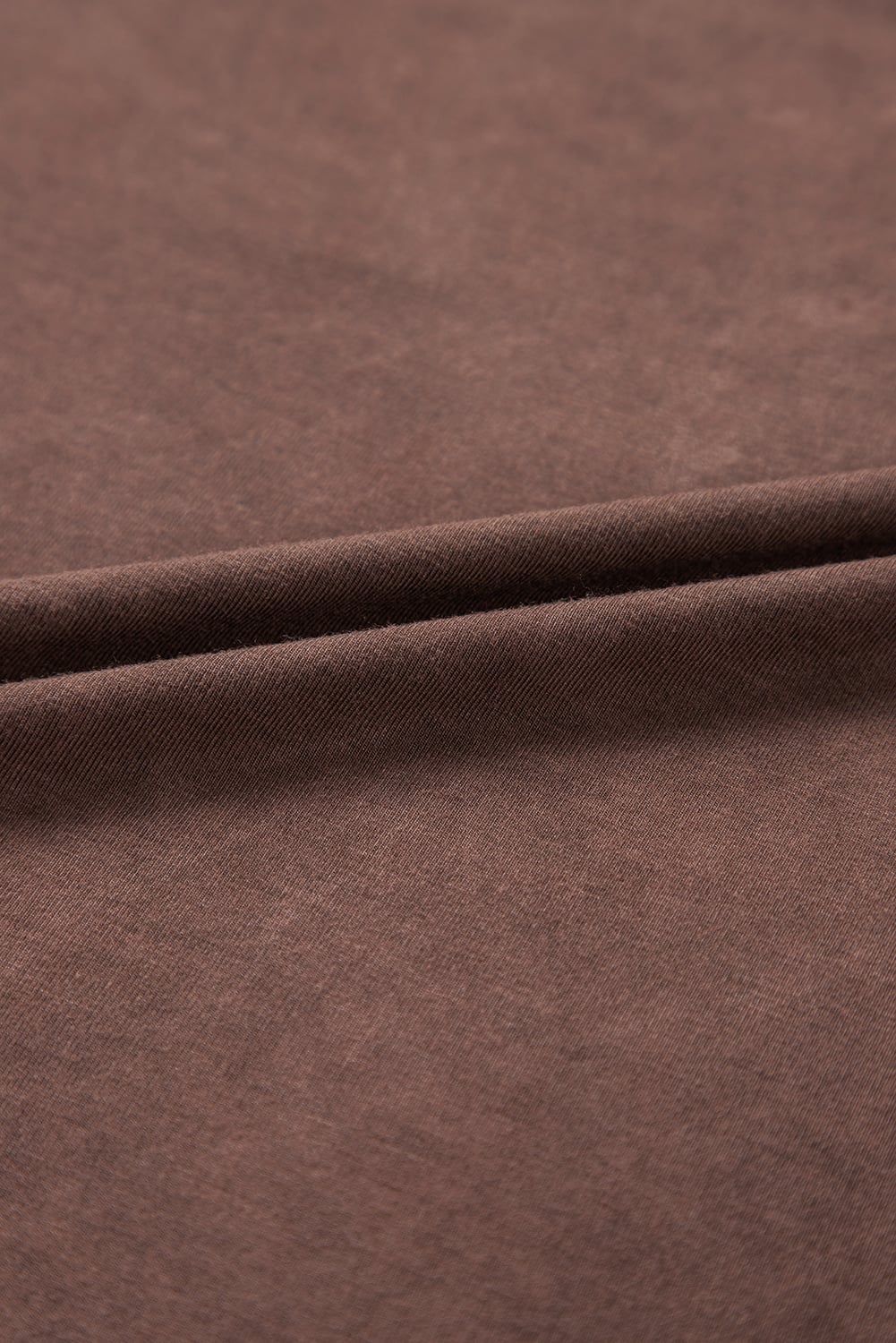 Chestnut Mineral Wash Criss Cross V Neck Casual T Shirt