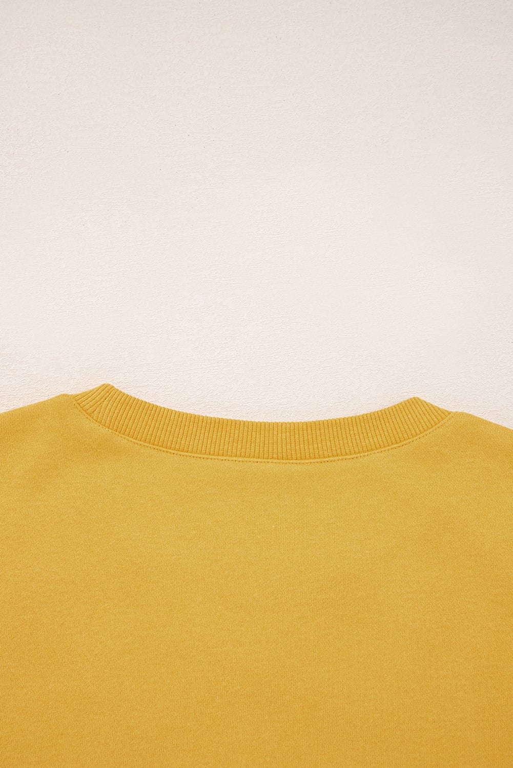 Citrus Pleated Balloon Sleeve Pullover Solid Sweatshirt