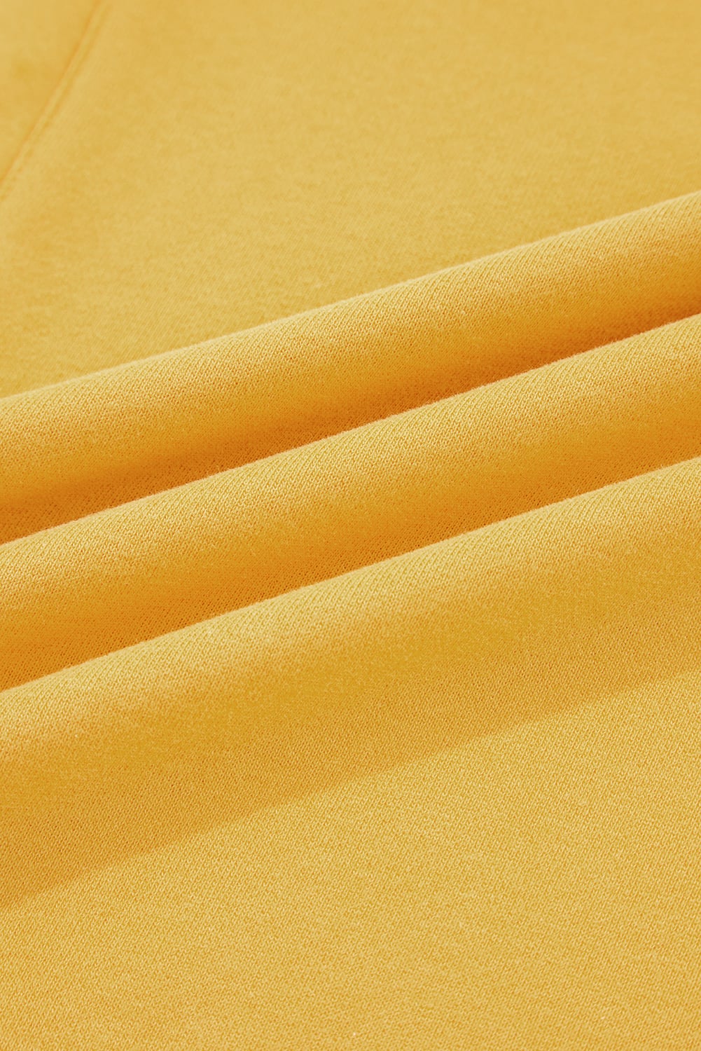 Citrus Pleated Balloon Sleeve Pullover Solid Sweatshirt