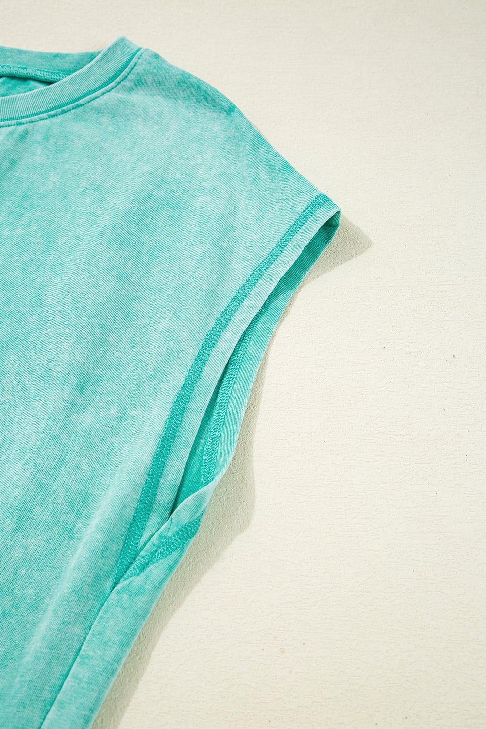 Clearly Aqua Mineral Wash Pocketed T-shirt Long Dress