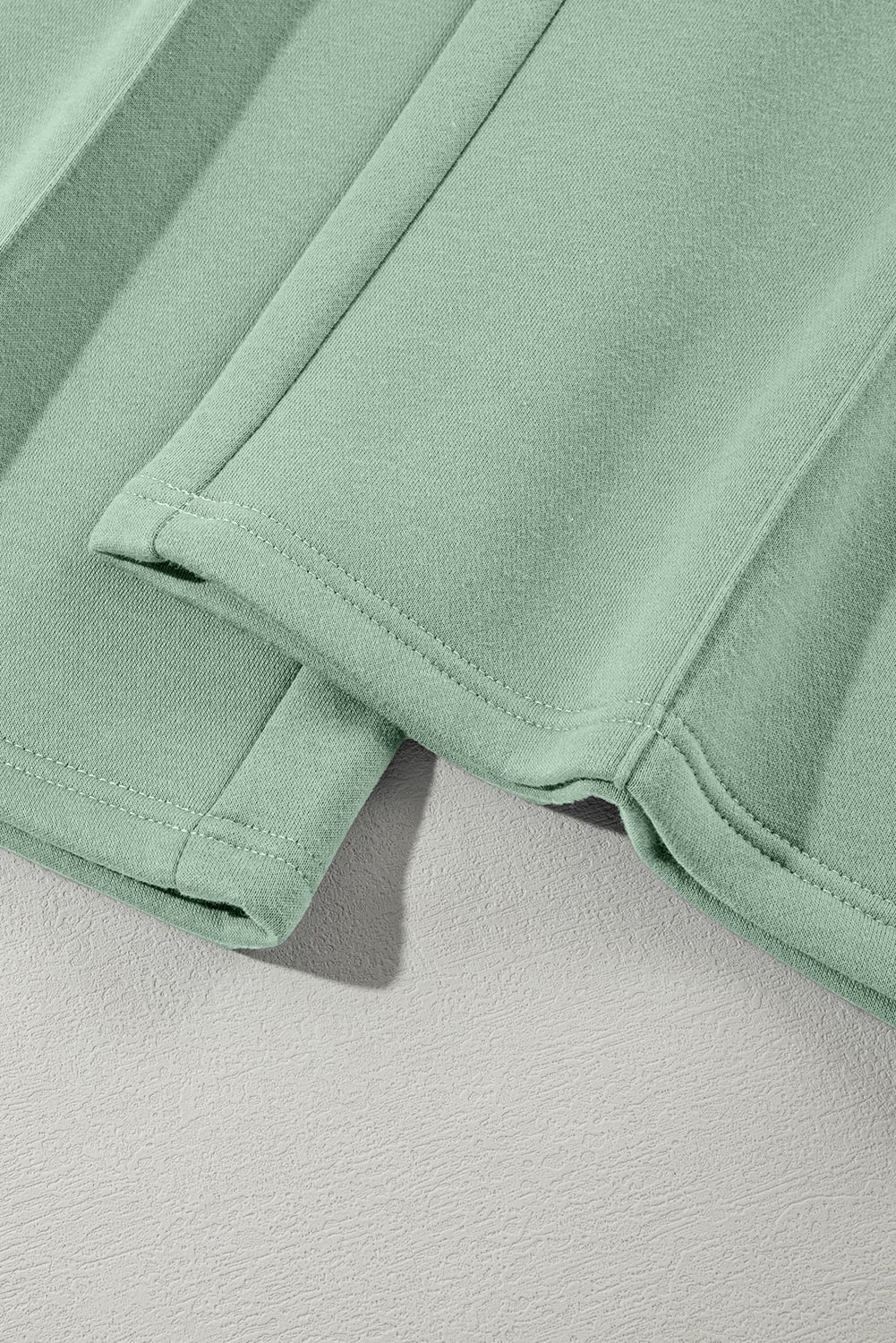 Clearly Aqua Drop Shoulder Zip Up Jacket Drawstring Pants Active 2pcs Set