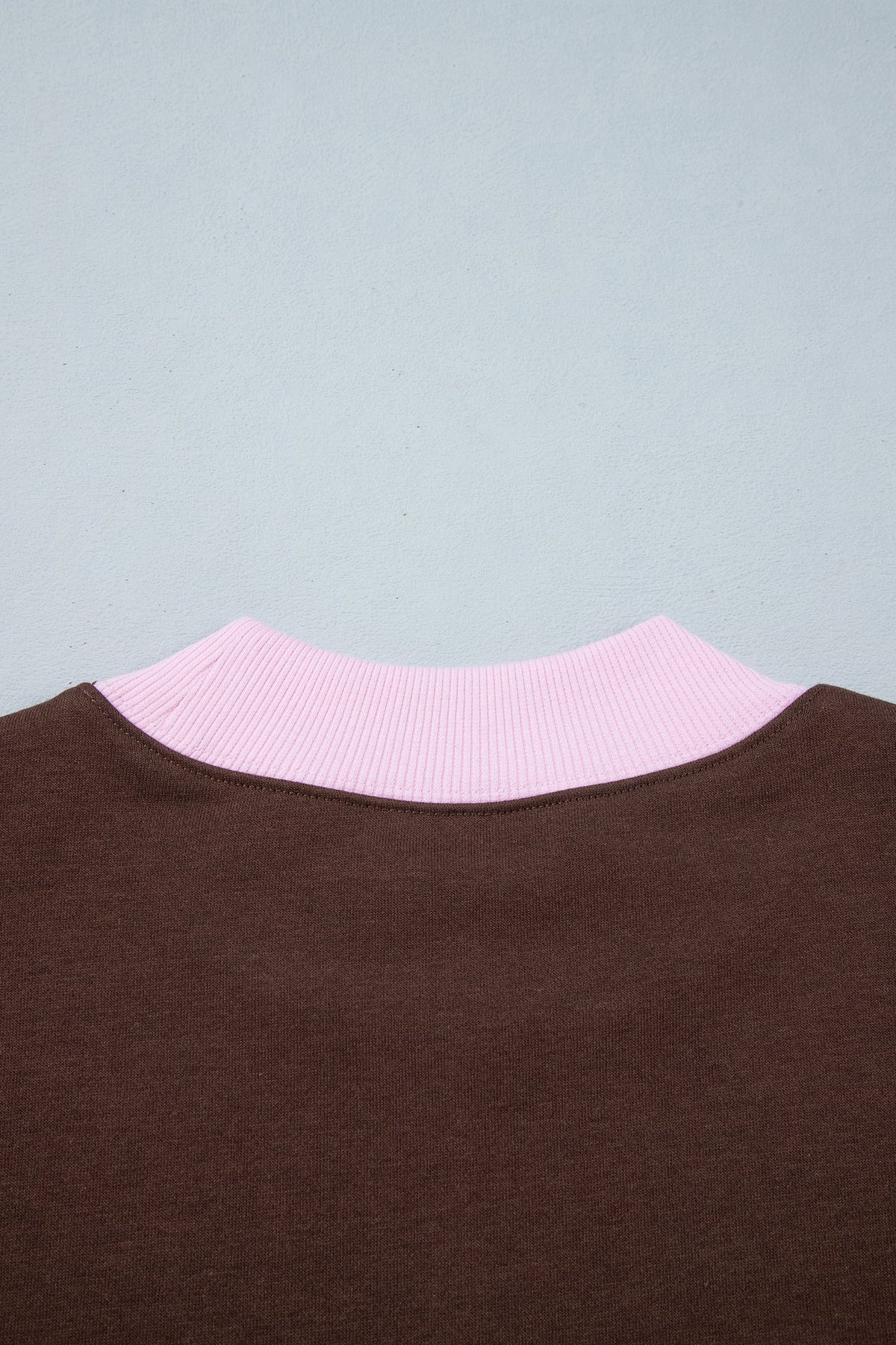 Coffee Polka Dot Letter Graphic Colorblock Tunic Sweatshirt