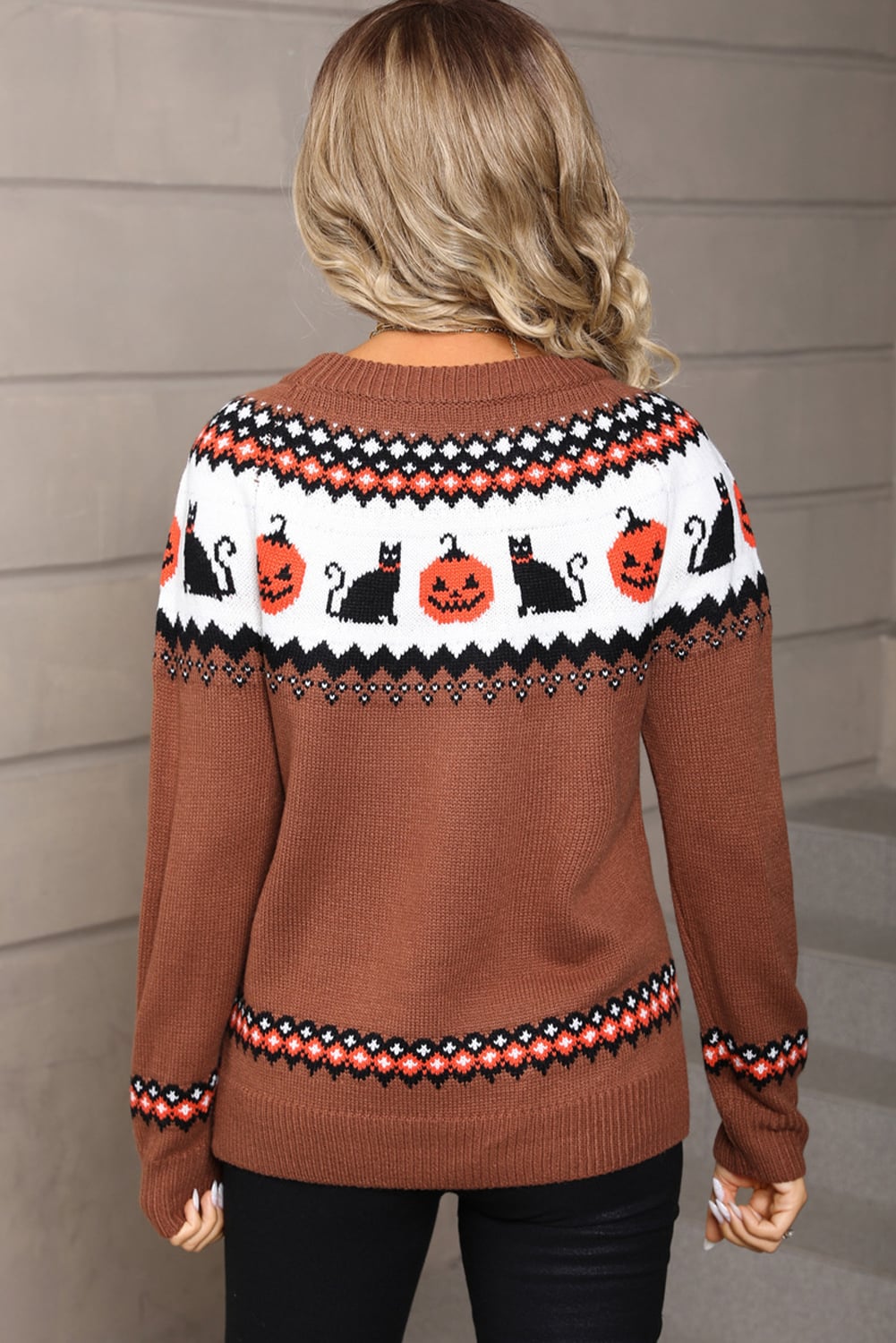 Coffee Pumpkin Jack-o-lantern Halloween Sweater