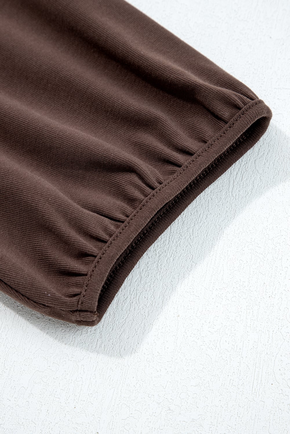 Coffee Short Sleeve Knit Top Patchwork Pleated Long Dress