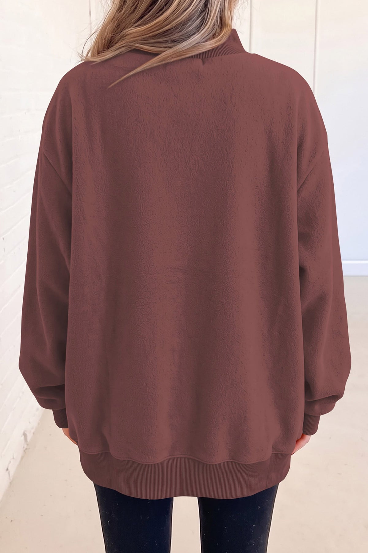 Coffee Thanksgiving High Neck Slogan Graphic Pullover Sweatshirt