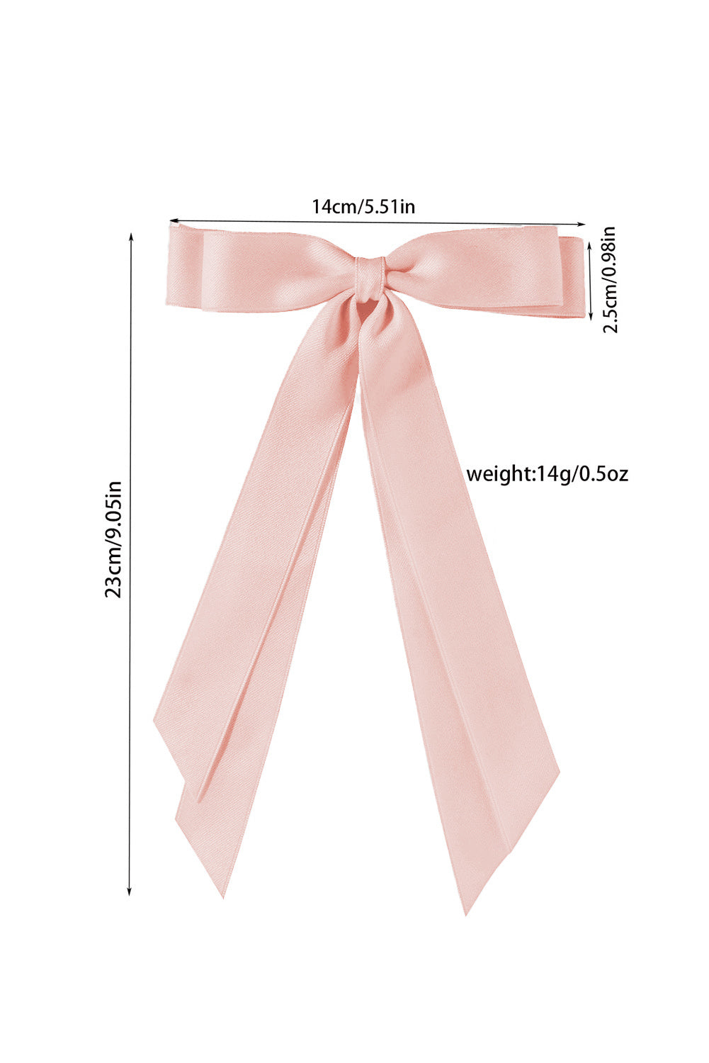 Apricot Pink Double Bow Knot Alligator Hair Clip