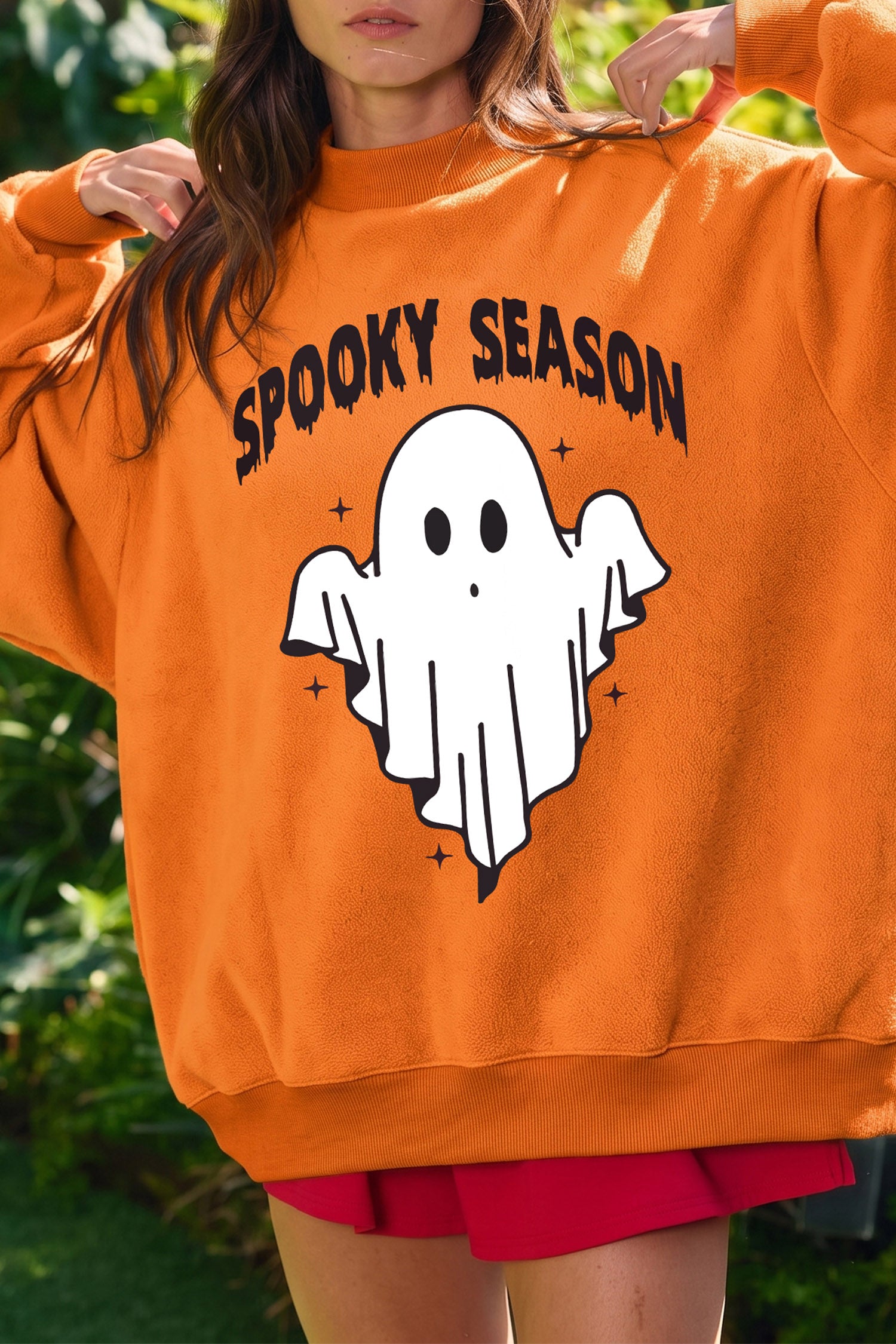 Carrot Spooky Season Mock Neck Halloween Sweatshirt