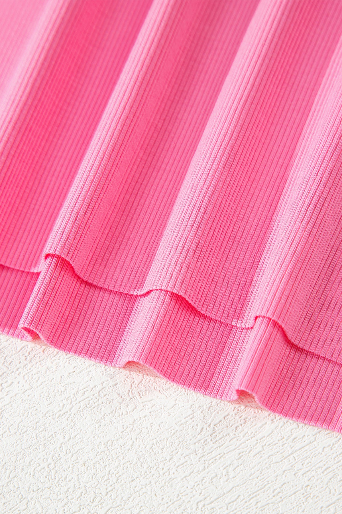 Sachet Pink Slim Ribbed Tank Top and Sweatpants Set