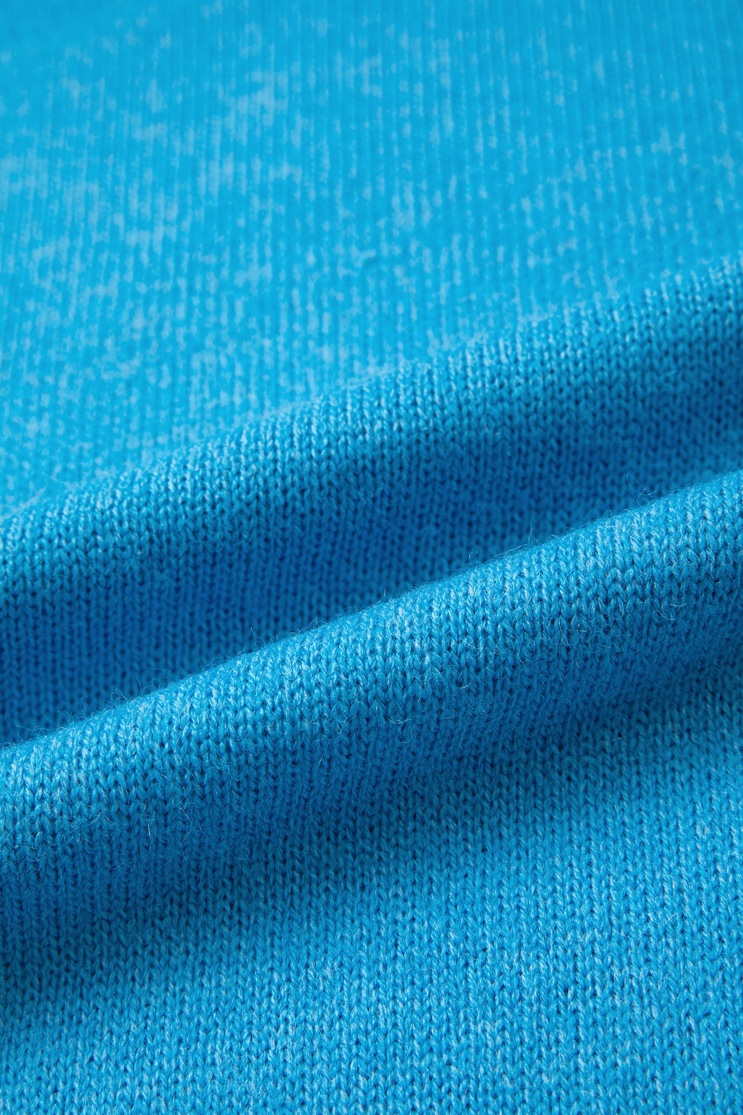 Sky Blue Western Embroidery Drop Shoulder Pullover Sweater
