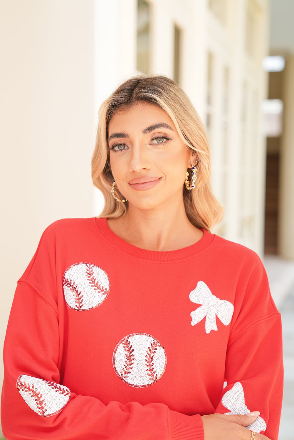 Dark Blue Game Day Football Helmet Jersey Hoop Earrings