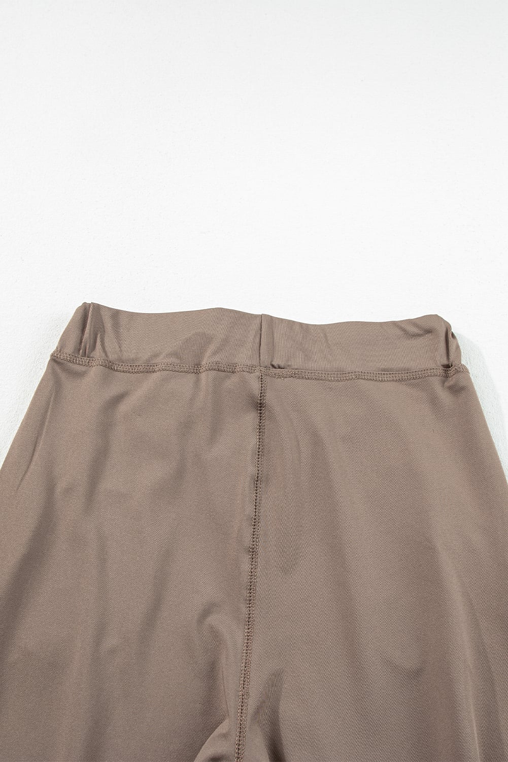 Dark Brown Drawstring Elastic Waistband Pocketed Joggers